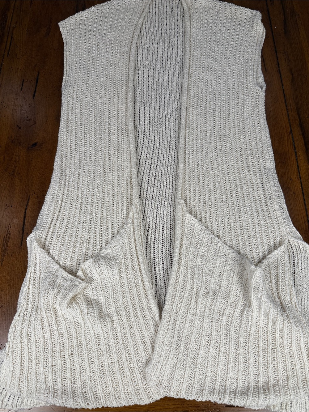 Free People VTG Knit Cardigan Boho Beach Cottagecore Coastal**free gift included - Picture 3 of 16